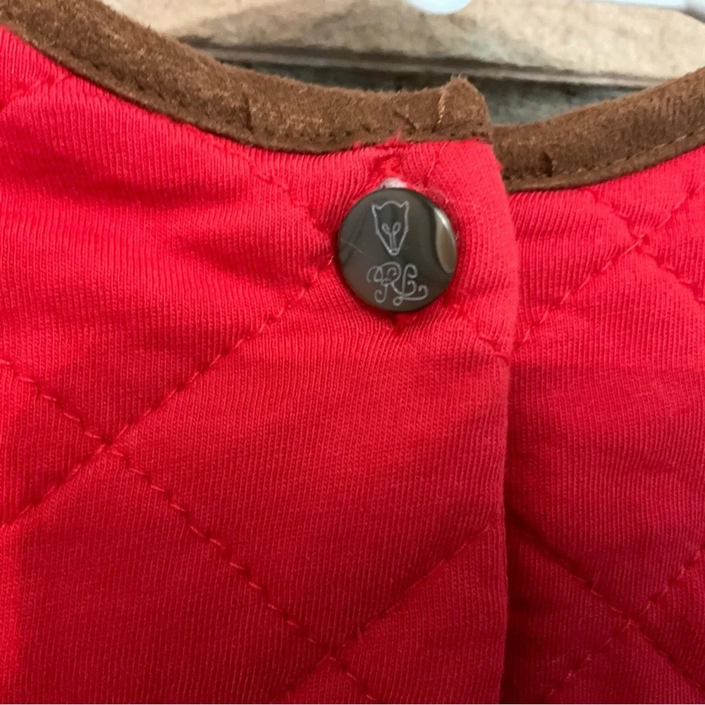 Ralph Lauren Baby Dress Red Quilted 9 Months